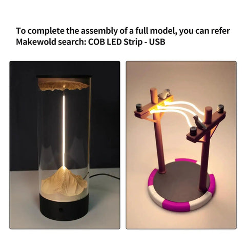 Epic 300mm Silicone COB LED Strip Light Kit in 3D printer models with USB powered connectivity.