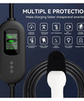 Portable 11Kw 16A Type 2 EVSE Charger With Three Phase Fast Charging And Safety Leakage Protection features display for charging protection.