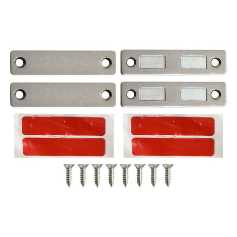 Ultra Slim Magnetic Door Catch With Dual Strong Magnets For Kitchen Cabinets And Closets Stainless Steel Cabinet Latch set with screws