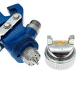 Close-up of adjustable nozzle and spray gun tip from Handheld Airbrush Spray Gun Kit With Gravity Feed Paint Sprayer And Rust Proof Steel Body Adjustable Nozzles Built Like A Tank For Smoother Application Crush Your Car Painting Projects Fast.