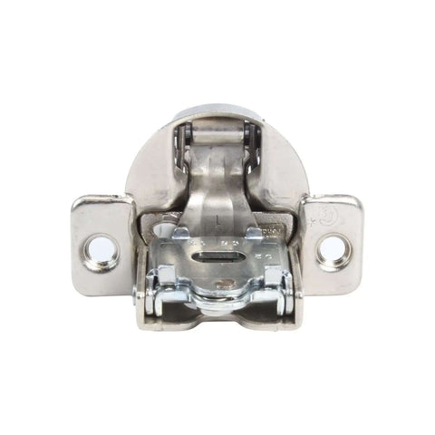 Front view of 50 Pack Cabinet Hinges With Soft Close, 108 Degree Opening, 1 Inch Overlay, screw-on, compact design for kitchen cabinets.