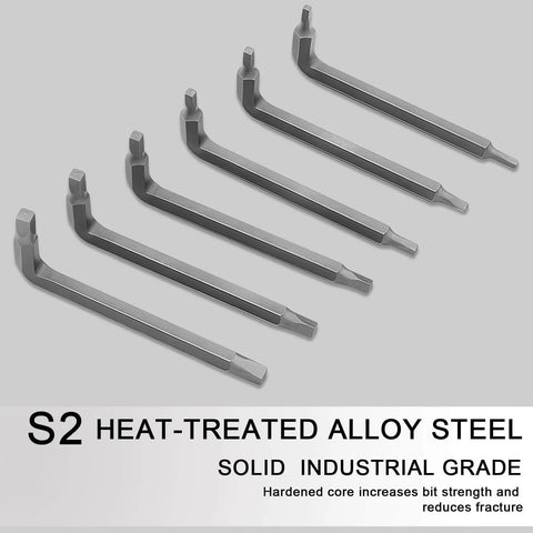 Six Piece Square Head Allen Wrench Set With L Shaped Design Pro Grade S2 Steel Square Keys Kit Includes SQ1 SQ2 SQ2.74