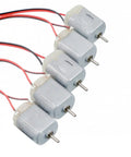 5 of the 10 Pcs DC Motors 1.5V To 6V Type 130 Tiny Miniature Electric Motors With Male Dupont Jumper Wires For Arduino Projects DIY Hobbyists Kit