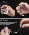 Clear 30 Pack Dental Cheek Retractors For Dentist Use Pro Grade Autoclavable Mouth Opener BPA Free C Shape Medium Size Keeps Mouth Open Hands Free For Exams Teeth Whitening At Home Care Party Game And Mouthguard Challenge, clear flexible plastic in hand