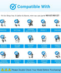 Compatibility chart for Eight Pack Reusable Dry Filters With Foam Sleeve Kit for 5-gallon wet dry vacuums part numbers 9010700 9013700.