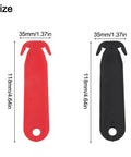 4 Pack Retractable Blade Box Cutters With Stainless Steel Safety Blades Double Edged Utility Knives For Cutting Paper Film And Packages Lightweight Portable And Easy To Carry In Black And White, 118mm size shown
