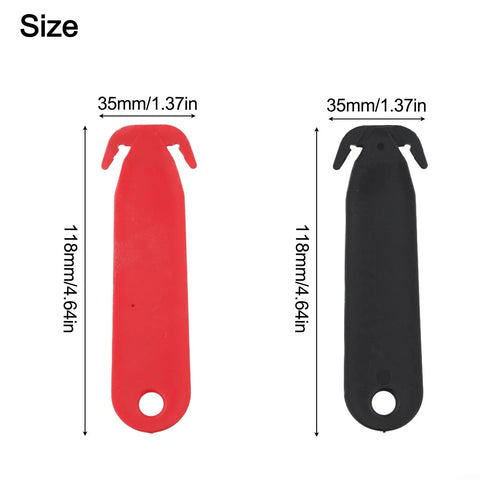 4 Pack Retractable Blade Box Cutters With Stainless Steel Safety Blades Double Edged Utility Knives For Cutting Paper Film And Packages Lightweight Portable And Easy To Carry In Black And White, 118mm size shown