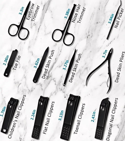 Pro Grade 26 Piece Manicure Set With Stainless Steel Nail Clippers And Multifunction Tools for Hand Care Facial Care and Foot Care