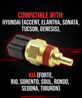 Top Shelf Engine Coolant Temperature Ect Sensor Direct Fit Replacement For Hyundai Kia Accent Elantra Sonata Tucson Forte, yellow and black.