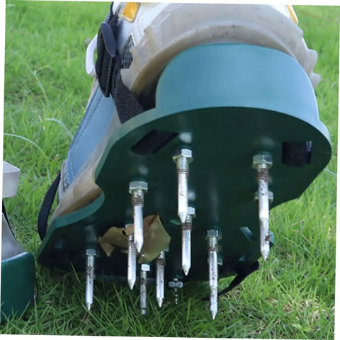 Close-up of Lawn Aerator Shoes Spikes Replacement Pegs 1.77 Inch Metal Stakes For Yard And Garden Soil Aeration Durable Heavy Duty