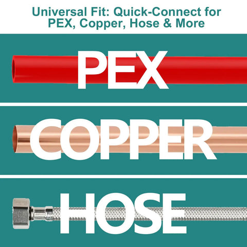 Heavy Duty 50 Pack Dual Outlet Compression Stop Valve Half Inch Fip X 3 8 Od To 3 8 Od 1 4 Turn Angle Shut Off Handle Water Supply Valve For Bidet Sink Washer Super Easy Hookup PEX Copper Hose Quick-Connect Fittings