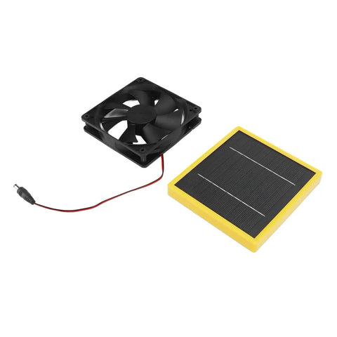 Portable Solar Powered Fan Kit With Bracket For Heat Dissipation In Chicken Coops And Greenhouses, 5W 12V Ventilation Fan With High Efficiency Mono Solar Panel For DIY Cooling And Fresh Air