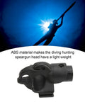 Ultra Lightweight Spearfishing Muzzle For Speargun Beefy High Strength ABS Build with diver silhouette background