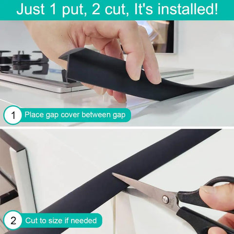 Extra Long 30 Inch Silicone Stove Gap Filler That Stays Put Fits 0.2 To 1 Inch Gaps Thick 10oz Insert Kitchen Gap Cover