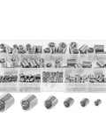 M3 To M12 Wire Thread Insert Kit With 200 Pcs Stainless Steel For Screw Hole Repair And Thread Reinforcement Plus Easy Install Tools, assorted inserts in organizer