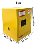 Heavy Duty Flammable Storage Cabinet With Adjustable Shelves Explosion Proof Hazmat Locker For Home, Workshop, And Industrial Use, Double Wall Steel Construction, Manual Door, 17 x 18 x 22 Inches
