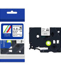 Tough As Nails Heat Shrink Label Tape Compatible With Brother Ptouch Printers, 5.8mm black on white label cassette.