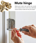 Hidden Cross Hinge Set Four Pcs Alloy Invisible Cabinet Door Hinges 1.64 by 1.3 Inches installation example