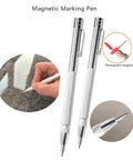 Top Shelf Heavy Duty Tungsten Carbide Scriber Tool With Ridiculously Strong Magnet Plus Twenty Ready Swap Marking Tips For Dead Easy Engraving On Tough Metal Glass Wood Ceramic Surfaces, marking pen set.