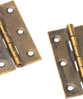 Bronze Decorative Wooden Box Hinge Set 2 Pieces For Small Cabinets And Drawers Jewelry Box Hardware Vintage Butt Hinge 50x28mm