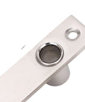 Close-up of Beefy Heavy Duty Pivot Hinge 300 LB Load, 360 Degree Rotation Stainless Steel Hidden Door Hinge for secret doors or frames.