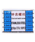 Top Shelf Stainless Steel Watch Repair Tool Kit Features One Thousand Micro Eyeglass And Clock Back Screws for easy repairs.