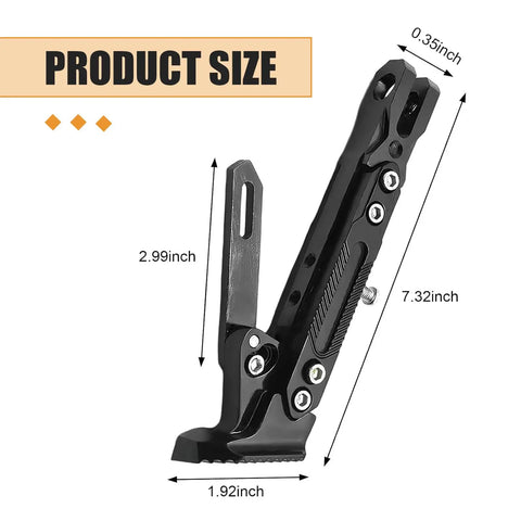 Adjustable Motorcycle Kickstand Built For Real World Rides, Heavy Duty Aluminum Alloy Universal Parking Stand dimensions