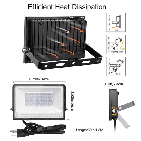 2 Pack 38W Led Blacklight Flood Lights IP66 Waterproof For Dope Stage Parties And Next Level Neon Glow With 120 Degree Wide Beam For Aquariums And Nightlife Crew