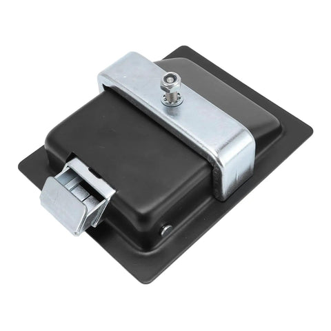 Heavy Duty Flush Mount Paddle Handle Latch Set For Trucks RVs And Rugged Toolboxes With Slick Black Coating Delivers Tough As Nails Security And Smooth Operation Daily
