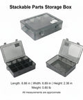 Stackable Storage Bin With Lid For Small Hardware Like Screws Nuts Bolts And Fasteners Compact Plastic Organizer For Garage And Workshop