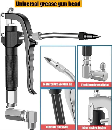 Gutsy Pneumatic Air Grease Pump For 20 Liter Oil Drum with universal grease gun head and flexible joint design for easy lubrication.