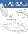 Universal Car Fastener Clips 20 Pack Made From Nylon Durable White Plastic With Water Resistant Build U Shape Clips Diagram
