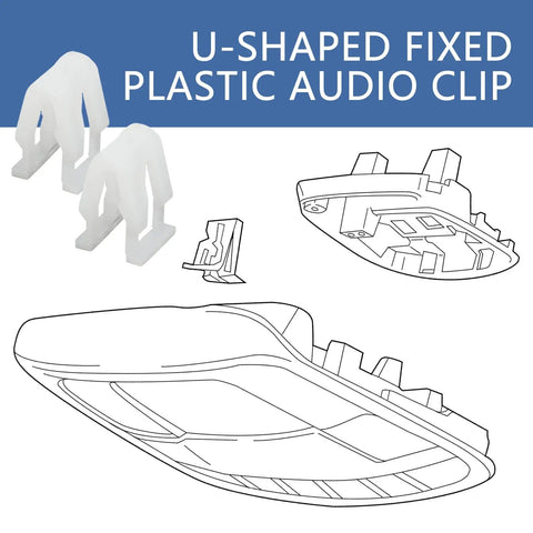 Universal Car Fastener Clips 20 Pack Made From Nylon Durable White Plastic With Water Resistant Build U Shape Clips Diagram