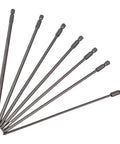 Ultra Long 7-Piece Screwdriver Bits Set PH1 PH2 With Deep Reach 200mm Extra Length Drivers For Tough Jobs 6.35mm Hex Shank, steel