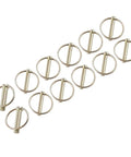 Heavy Duty Lynch Pin Set 50 Piece Universal Hitch Pin Assortment for 3 Point Tractors Trailers Trucks and Mowers quick connection view