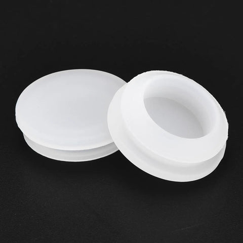 Rock Solid Clear Premium Silicone Snap In Locking Hole Plugs for Cabinet Panel, 17mm size, flexible and waterproof grommet_caps.