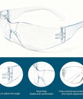 Heavy Duty Protective Safety Glasses Featuring Kickass Impact Resistance And ANSI Certification For Construction Crews and Workshop Pros, clear design, adjustable angle.
