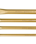 Four 8-inch chisels in a 4 Piece Cold Chisel Set With Eight Inch Chisels In Seven Eighths, Three Eighths, Half, And Nine Sixteenths Inches