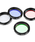 Deluxe Telescope LRGB Filter Set For Monochrome CCD Cameras With 1.25 Inch Luminance Red Green Blue Color Filters displayed