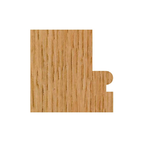 Profile view of wood showing cut from Edge Beading Router Bit 3240 with seven eighths inch diameter and nine sixteenths inch cutting length.