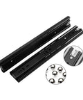 Three Fold Full Extension Telescopic Drawer Slides With Ball Bearing Undermount, 14 Inch Black, Cold Rolled Steel, ball bearings detail