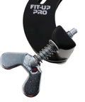 Fit-Up Pro PDQ pipe clamp for 1–3 in pipes; black body with silver screw