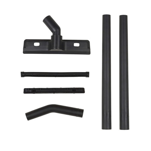 1.5 Inch Diameter Wet Dry Vacuum Accessory Kit With 2 Extension Wands, Elbow Grip, 12 Inch Floor Nozzle, Brush, Squeegee Inserts