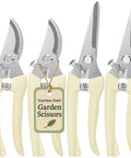 All Purpose Pruning Shears Set With Stainless Steel Blades, ergonomic garden clippers, bypass and straight blade design