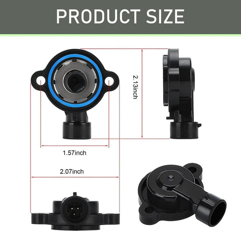 Two Pack Idle Speed Control Valve Sensor And Throttle Position Sensor Kit For GM Vehicles Buick Cadillac Chevrolet Pontiac Replacement Plug And Play Easy Install Accurate ECU Feedback For Smooth Idle And Power, front view with 2.13-inch size