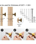 Installation instructions for 10 Pack Champagne Bronze Cabinet Knobs 1-1/5 Inch Round Solid Zinc Alloy Drawer Knobs