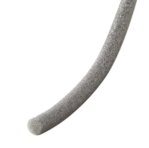 Close-up view of gray 3/8-inch poly foam from Caulk Saver Bulk Contractor Pack Three Eighths Inch Diameter 350 Feet Gray Durable Poly Foam.