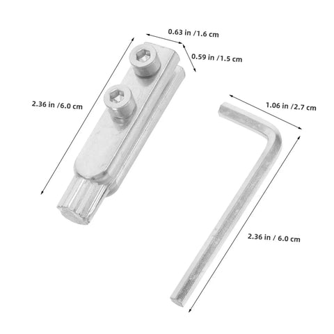 Heavy Duty Broken Valve Screw Extractor Tool Kit With 2 Pieces For Removing Stripped Pipes And Damaged Threads From Faucets Water Lines And Plumbing Projects Without Wrecking The Whole Pipe, 6 cm silver steel tool set with Allen key