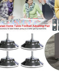 Heavy Duty 5 Inch Metal Leveling Feet For Pool And Foosball Tables Adjustable Game Table Leg Risers set of four for stability.