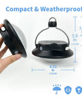 Compact view of Gen 2 3000LM UFO Camping Lantern Rechargeable Portable Tent Light With 200 Hour Runtime Waterproof, showing dimensions